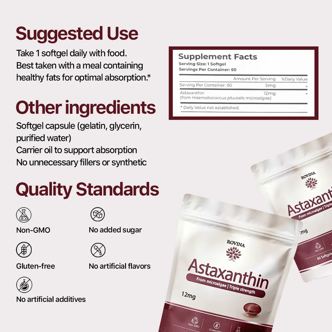 Rovina Astaxanthin · Kidney & Whole-Body Support